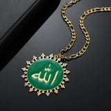 Arabic Enamel Name Necklace Personalized Colorful Arabic Names Pendant Chain