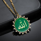 Arabic Enamel Name Necklace Personalized Colorful Arabic Names Pendant Chain