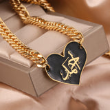 Arabic Enamel Name Necklace Personalized Enamel Chain Stainless Steel Jewelry