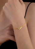 Arabic Name Bracelet for Women Stainless Steel Personalized Wrist Chain
