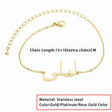 Arabic Name Anklets for Women Stainless Steel Summer Anklet Bracelet