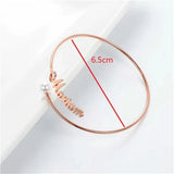 Arabic Name Bangle for Women Personalized Stainless Steel Adjustable Bracelet