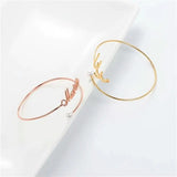 Arabic Name Bangle for Women Personalized Stainless Steel Adjustable Bracelet