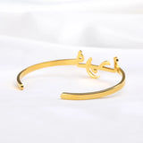 Arabic Name Bangles Stainless Steel Personalized Bracelet