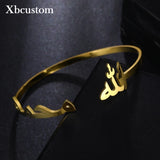 Personalized Arabic Name Bracelet for Women, Two Name Cuff Bangles Bracelets