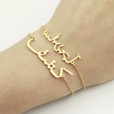Arabic Name Bracelet Personalized Handwriting Pulseira Feminina Women Girls
