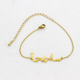 Arabic Name Bracelet Personalized Handwriting Pulseira Feminina Women Girls