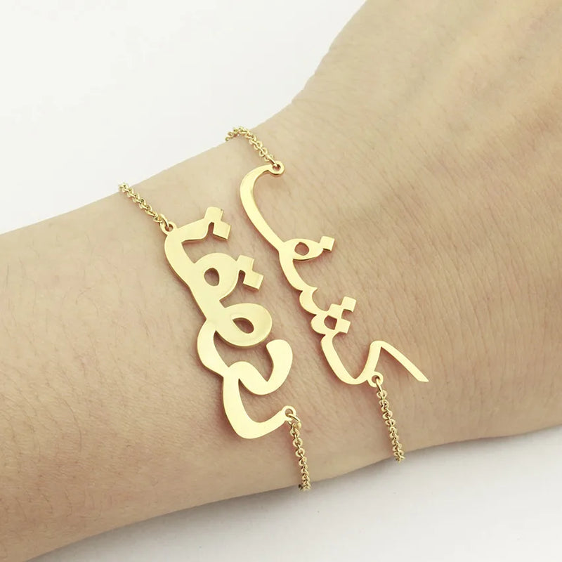Arabic Name Bracelet Personalized Handwriting Pulseira Feminina Women Girls