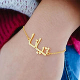 Arabic Initial Name Bracelet Personalized Bangle Stainless Steel Gift