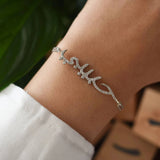 Arabic Name Bracelet With Diamond Islamic Jewelry