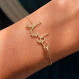 Arabic Name Bracelet for Women Stainless Steel Personalized Letter Choker