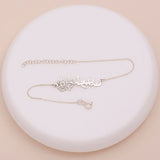 Arabic Name Bracelet with Birth Flower, Custom Jewelry for Her