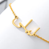 Arabic Name Bracelets Stainless Steel Handwriting ID Bangle & Bracelet Charms