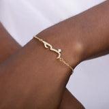 Arabic Letter Name Bangle Stainless Steel Chain