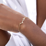 Arabic Name Bracelets Letter Name Bangle Stainless Steel Chain