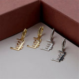 Arabic Name Earrings for Women Personalized Drop Namplate Dangler
