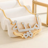 Personalized Arabic Name Necklace Double Plate Gift