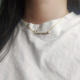 Arabic Name Necklace Stainless Steel Pendant Personalized Jewelry