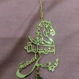 Arabic Name Necklace Custom Car Hang Pendant Stainless Steel Accessory