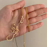 Arabic Name Necklace Personalized Font Pendant Necklace Stainless Steel Chain