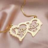 Arabic Name Necklace With Heart Pendant