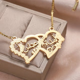 Arabic Name Necklace With Heart Pendant