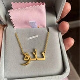 Arabic Name Necklace for Women Personalized Pendant Choker Nameplated Necklace
