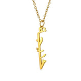 Arabic Name Vertical Necklace Stainless Steel Chain