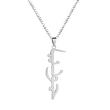 Arabic Necklace Cursive Box Chain Pendant Glamour Man Allah Muslim Jewelry