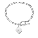Arabic Initial Bangle Charm Bracelet Rose Jewelry Gift