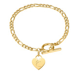 Arabic Initial Bangle Charm Bracelet Rose Jewelry Gift