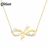 Arrow Name Necklace Personalized Stainless Steel Jewelry Gift