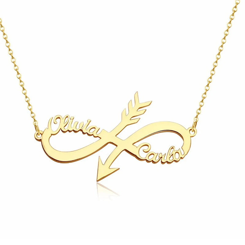 Arrow Name Necklace Personalized Stainless Steel Jewelry Gift