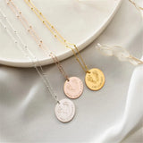 Baby Birth Footprint Necklace Engraved Date Handprint Child Name Fingerprint Pen