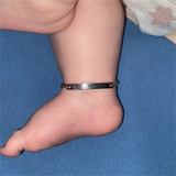Personalized Baby Nameplate Bracelet ID Bangle Stainless Steel Anklet