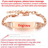 Personalized Name Bar Baby Bracelet, Stainless Steel, Newborn Gift