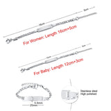 Personalized Name Bar Baby Bracelet, Stainless Steel, Newborn Gift