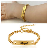 Personalized Name Baby Bracelet Stainless Steel Born Baby Gift
