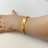 Personalized Name Baby Bracelet Stainless Steel Born Baby Gift