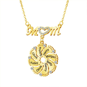 Personalized Baby Feet Name Necklace for Mom