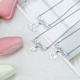 Personalized Baby Feet Name Necklace for Mom