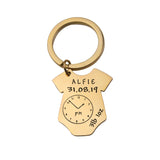 Baby Name Birth Time Birthday Memorial Keychain