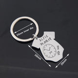 Baby Name Birth Time Birthday Memorial Keychain