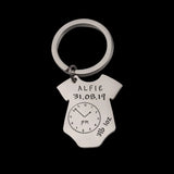Baby Name Birth Time Birthday Memorial Keychain