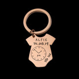Baby Name Birth Time Birthday Memorial Keychain