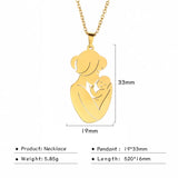 Mom Engrave Name Necklace Family Love Baby For Mother Stainless Steel
