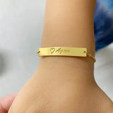 Personalized Baby Name Bracelet Stainless Steel Adjustable Child Bracelet Gift