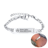 Personalized Baby Name Bracelet Stainless Steel Adjustable ID Bracelet
