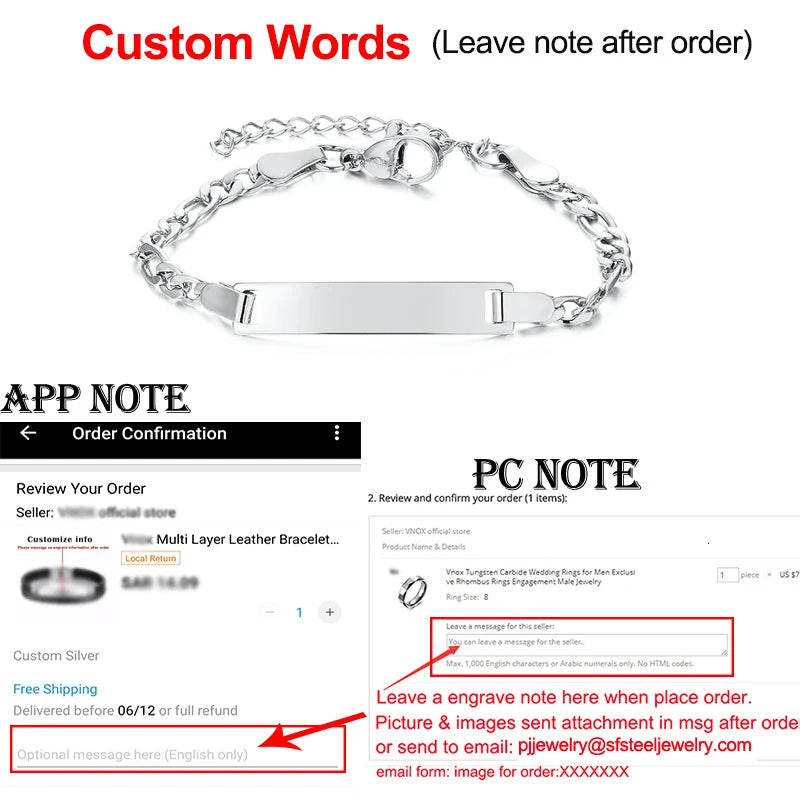 Personalized Baby Name Bracelet Stainless Steel Adjustable ID Bracelet