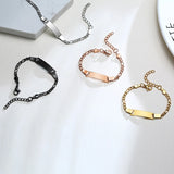 Baby Name Bracelet Stainless Steel Carousel Toddler Adjustable Chain Bracelets